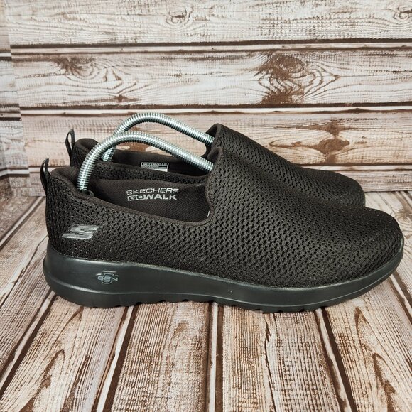 Skechers Shoes - SKECHERS Go Walk Women's 10 Black Mesh Slip-On Flat Comfort Shoes 15600 EUC